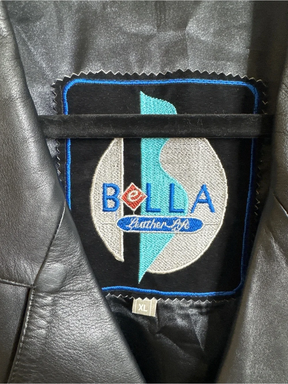 Vintage Bella Men’s Black Leather Blazer Jacket Size XL